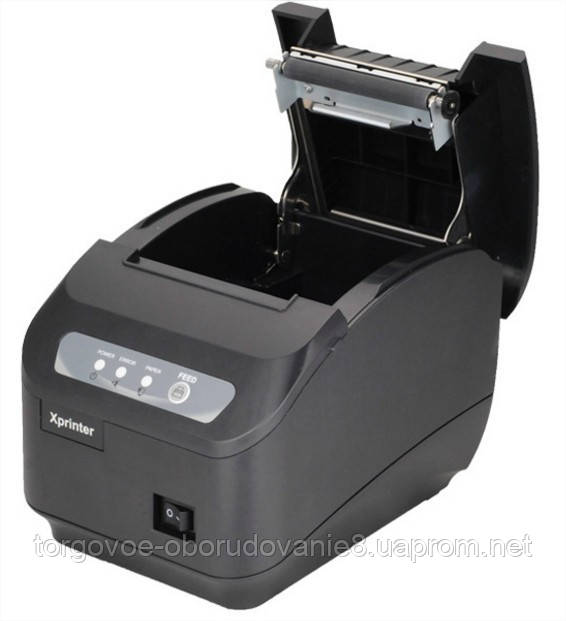 Чековый принтер Xprinter XP-Q200II (USB) принтер чеков с автообрезкой чека, термопринтер 80мм чёрный - фото 3 - id-p526195462