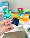 Дитячий ігровий багатофункціональний столик з конструктором та стільчиком 6 в 1 6038 на 100 деталей, фото 6