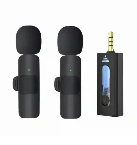 Подвійний бездротовий петличний мікрофон K35 (AUX 3.5mm)