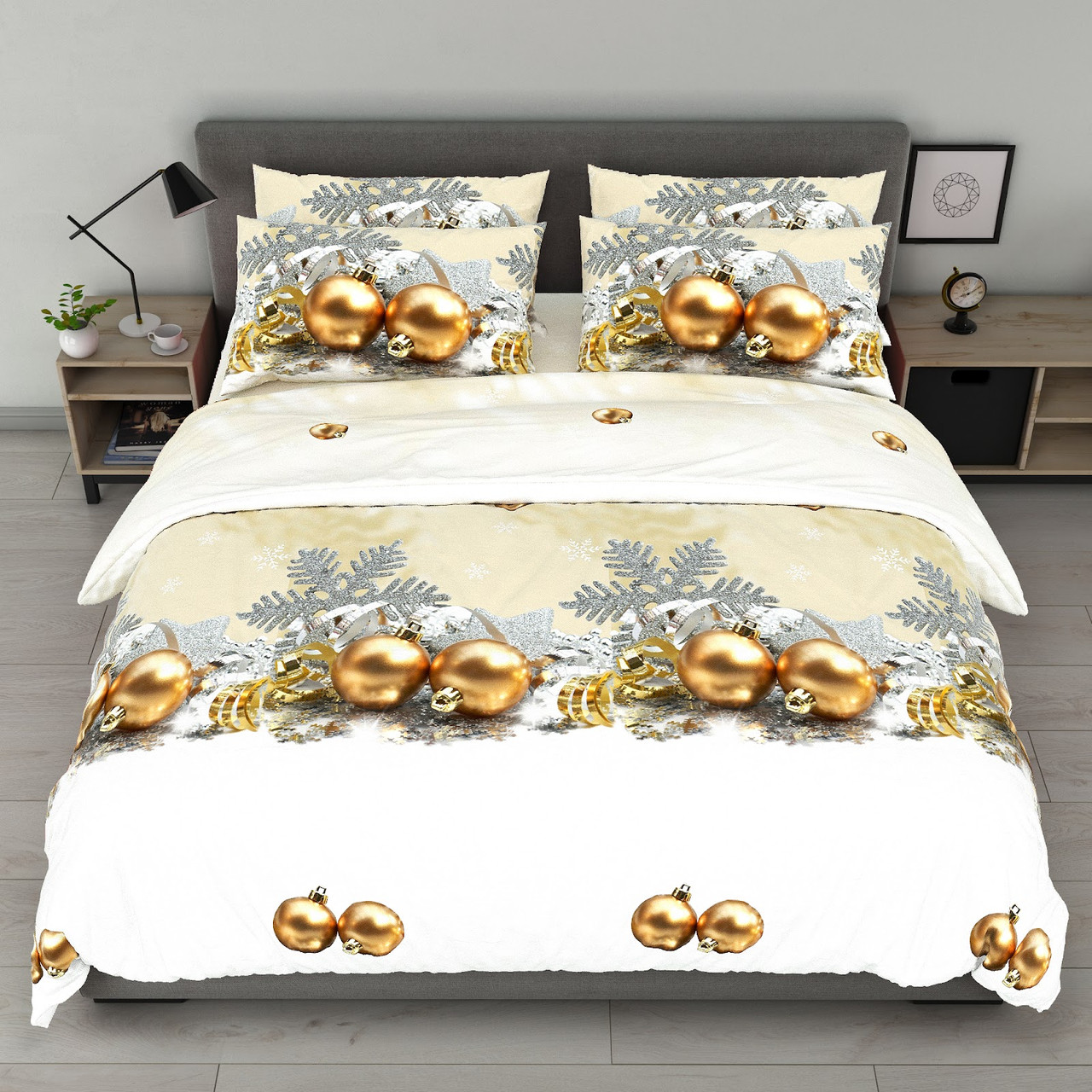 Постільна білизна бязь GOLD євро розміру -  Золоті іграшки