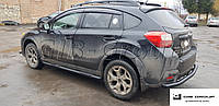 Пороги боковые труба с листом Subaru XV (2011-2017) D42