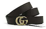 Жіночий Ремінь GUCCI Двосторонній 28 мм чорний коричневий, фото 5