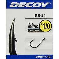 Крючок Decoy KR-21 Black Nickeled 01 10 шт уп (1013-1562.02.96) EJ, код: 7689474