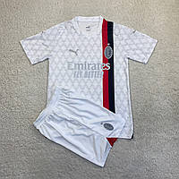 Футбольная форма Милан 2023-2024 белая выездная Milan белая гостевой комплект Милана футбольный костюм белый