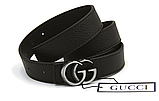 Ремінь жіночий GUCCI Двосторонній 28 мм чорний коричневий, фото 5