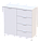 Комод Doros Рон 1 1 фасад 4 шухляди Білий 80х38х81 (41516005), фото 2