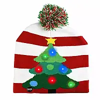 Рождественская светодиодная шапка узор 2 BQ52K