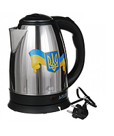 Електричний чайник A-Plus на 2 л з малюнком Прапор України 2000 Вт (AP-1690-2) | Електрочайник | Чайник
