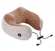 Масажер-подушка U-Shaped Massage Pillow SHAKE на батарейках WM-003 | Дорожня масажна подушка підголовник