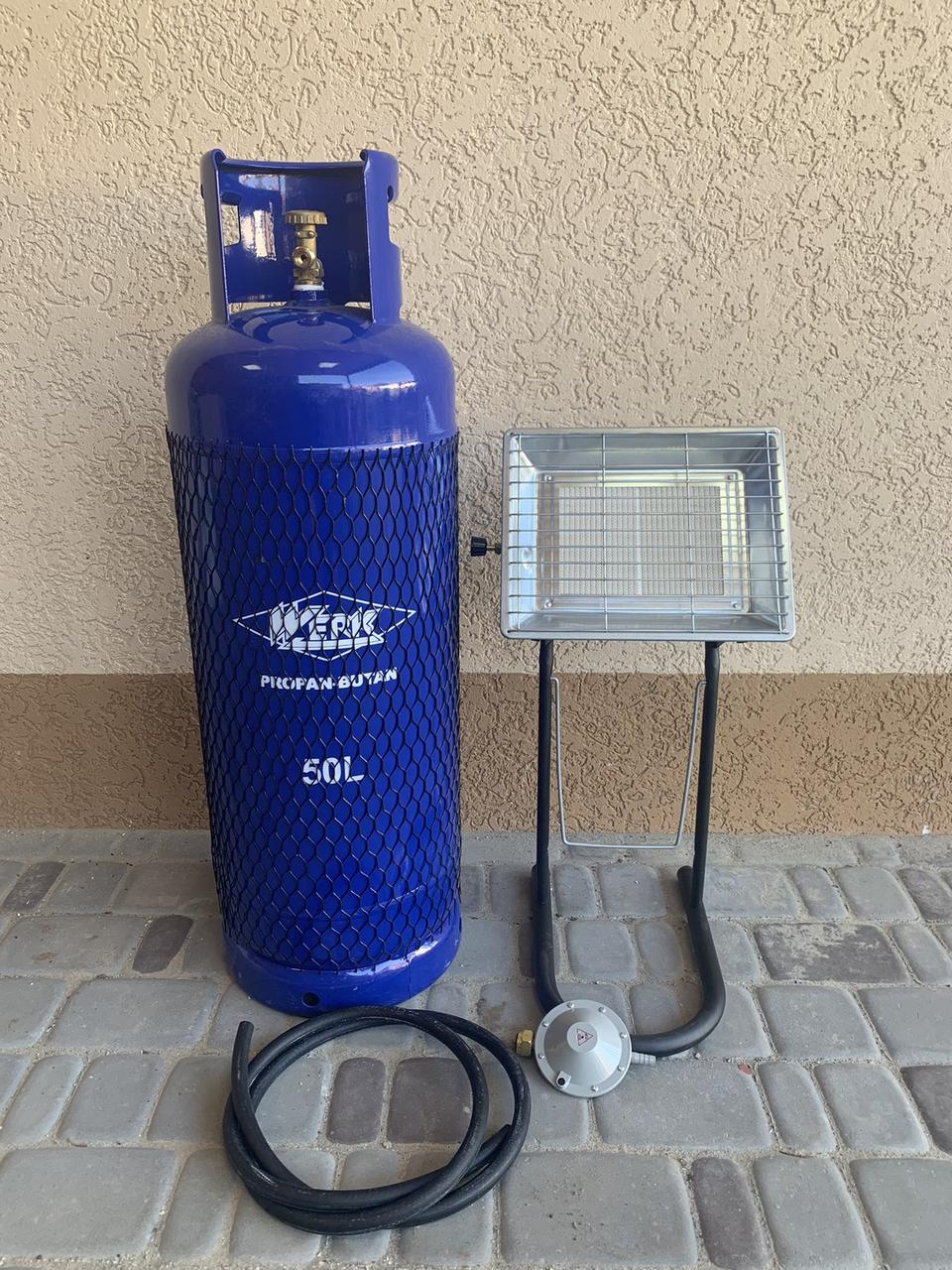 Газовий балон Werk 50л, пальник обігрівач NURGAZ NG-310-P, фото 1