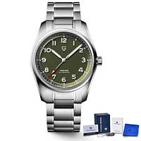Механічний годинник для дайвінгу Pagani Design PD-1717 Silver-Green