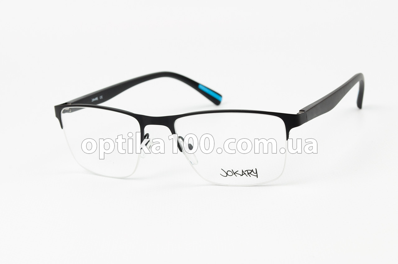 Напівобідкова металева оправа для окулярів для зору із пластиковими дужками на флексах