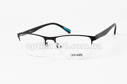 Напівобідкова металева оправа для окулярів для зору із пластиковими дужками на флексах, фото 2