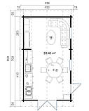 Будинок з термообробленого бруса 40 м2 від виробника. Thermo Wooden House 116, фото 8