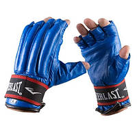 Снарядные перчатки шингарты кожаные Everlast синие MA-EV-LMB: Gsport S