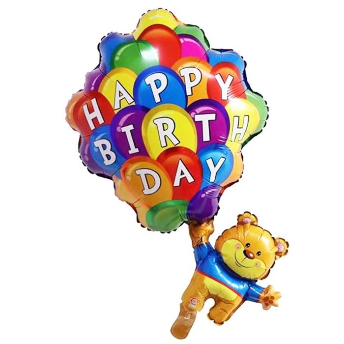 Повітряна фольгована кулька Ведмедик з повітряними кульками 77x49см (30")