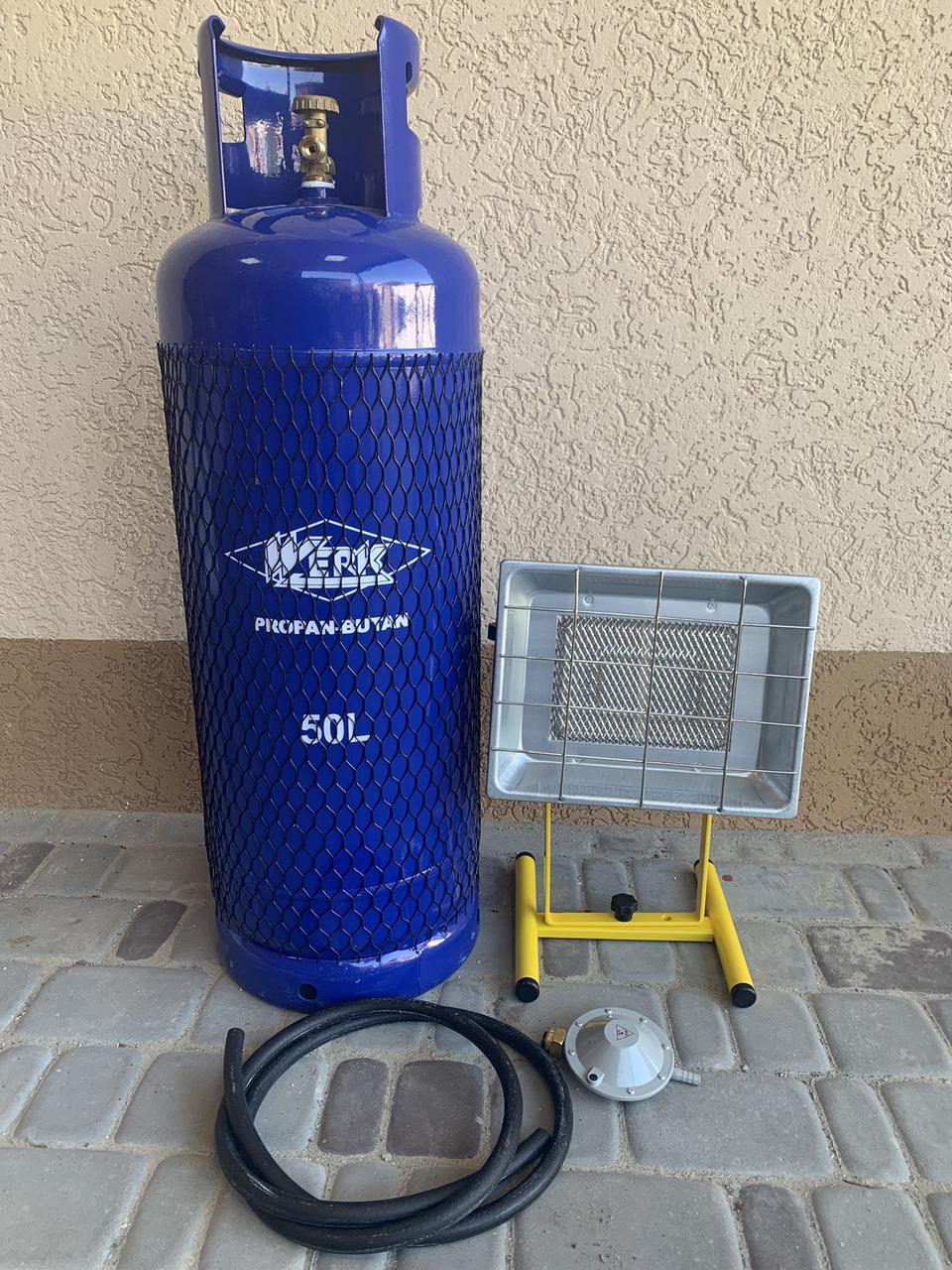 Газовий балон Werk 50л, пальник обігрівач ORGAZ SOBA SB-650, фото 1