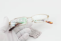 Титанова легка вузька оправа для окулярів для зору половинки. Золотиста. Elegance 0911, фото 2