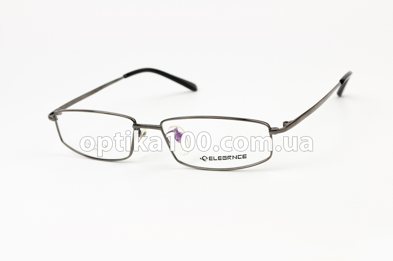 Титанова легка вузька оправа для окулярів для зору половинки. Сіра. Elegance 0911