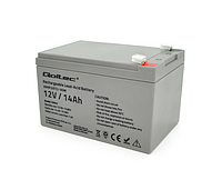 Аккумуляторная батарея AGM Qoltec QLT1214B, Grey Case, 12V 14.0Ah ( 151 x 98 x 95 (101) ) Q4