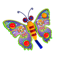 Детская каталка на палочке Бабочка 305 машет крыльями Nia-mart