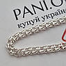 Браслет зі срібла ланцюжок на руку з плетінням Бісмарк 22 см, фото 5