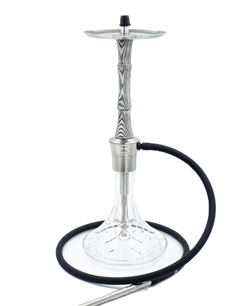 Кальян Totem Hookah Idol Brushed Traditional - Дерево і Нержавіюча Сталь, Одна Трубка