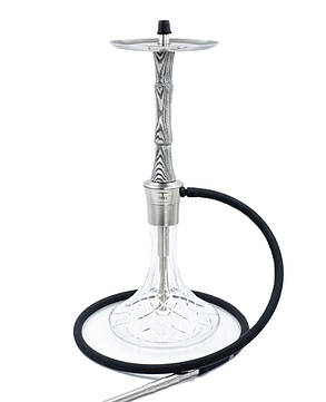 Кальян Totem Hookah Idol Brushed Traditional - Дерево і Нержавіюча Сталь, Одна Трубка, фото 1