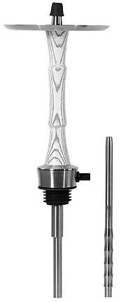 Кальян Totem Hookah Idol Brushed Traditional - Дерево і Нержавіюча Сталь, Одна Трубка, фото 2