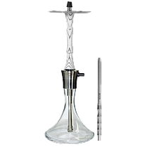Кальян Totem Hookah Idol Brushed Traditional - Дерево і Нержавіюча Сталь, Одна Трубка, фото 3