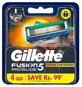 Змінні касети леза Gillette Fusion Proglide Power 4 шт (Оригінал, США)