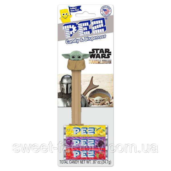 Pez Star Wars Mandalorian Yoda 3s 24g