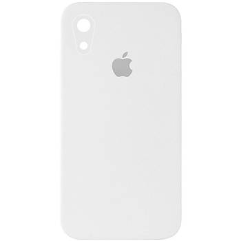 Silicone case for iphone xr ( 2) white (квадратний) square side
