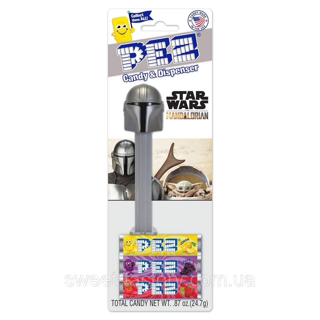 Pez Candy & Dispenser Star Wars Mandalorian Mandalorian 3s 24g