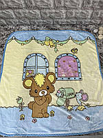 Дитяча ковдра розмір 105*95  Двостороннє, двошарове, тепле) Плюшеве в ліжечко та коляску