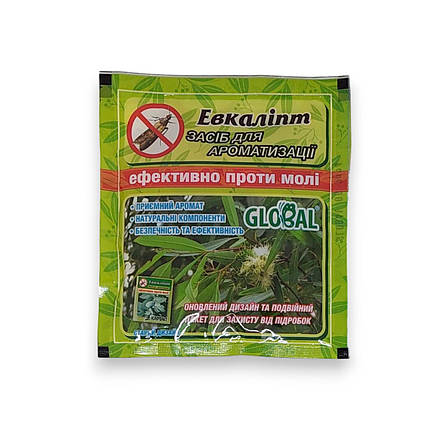 Засіб від молі та для ароматизації Global Евкаліпт 1 уп / 10 табл., фото 2