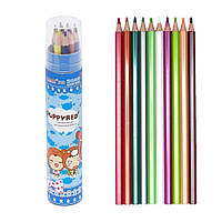 Набір олівців 12 кольорів 6120 у тубусі Nia-mart, олівці для дітей