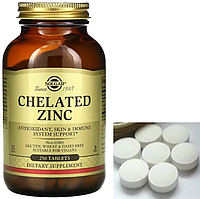 Хелатный цинк Solgar Chelated Zinc 100 таблеток Vitaminka