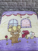 Дитяча ковдра розмір 105*95  Двостороннє, двошарове, тепле) Плюшеве в ліжечко та коляску