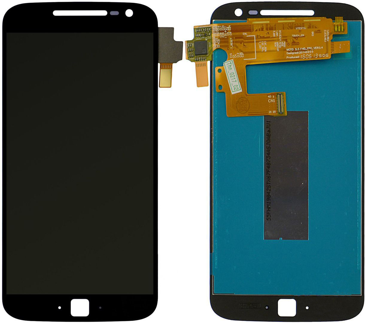 Дисплей motorola xt1640/xt1641/xt1642/xt1644 moto g4 plus в зборі з сенсором black, фото 1