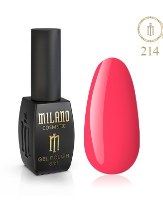ГЕЛЬ ЛАК MILANO 8 МЛ № 214 гелевий лак для манікюру для LED лампи красивий манікюр