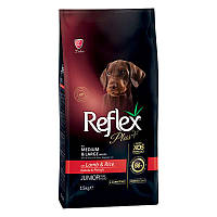 Reflex Plus Medium & Large Junior Lamb & Rice - Сухой корм для щенков средних и крупных пород 15 кг