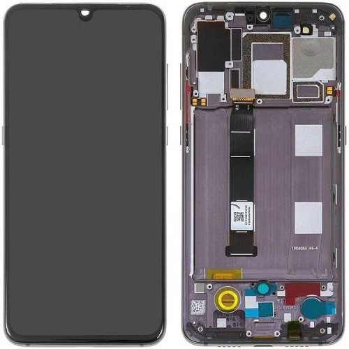 Дисплей xiaomi mi 9 в зборі з сенсором та рамкою piano black service orig, фото 1