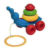 Іграшка-каталка розвивальна "Равлик" 8 елементів, 23*13,5*18 см, ТМ Wader