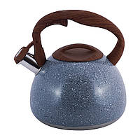 Чайник наплитный для газовой плиты Чайник со свистком 2.8л Kamille Чайник с гранитным покрытием