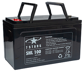 Акумулятор AGM 100ah для сонячного інвертора, ДБЖ 7Stars SHL100 для котла, холодильника, морозилки