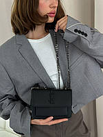 Женская подарочная сумка клатч Yves Saint Laurent YSL Sunset Black (черная) AS281 красивая стильная маленькая