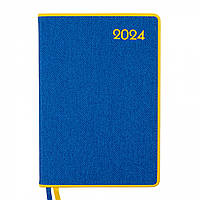 Ежедневник датированный 2024 (368 стр, А5, линия, желто-синий) Leo Planner Patriot II 252447