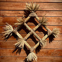 Інтер’єрне панно із колосків 60×60 см  Ручна робота