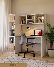 Комп'ютерний стіл з пеналом  в дитячу кімнату Teenager корпус білий/тахо Viorina-Deko